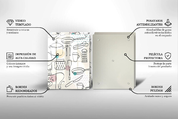 Skärbräda glas Kökstillbehör