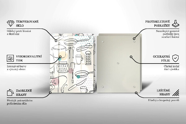 Skärbräda glas Kökstillbehör
