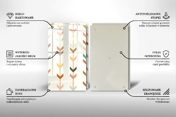 Skärbräda glas Geometriska element