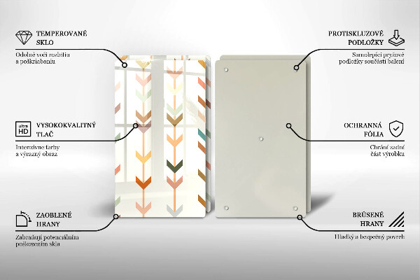 Skärbräda glas Geometriska element