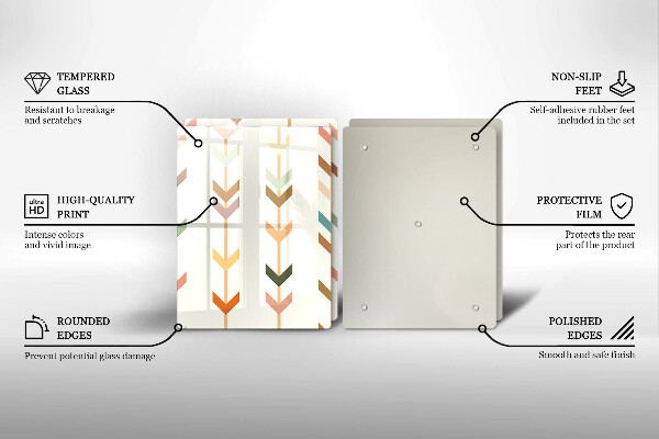 Skärbräda glas Geometriska element