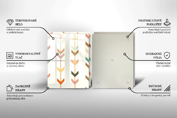 Skärbräda glas Geometriska element