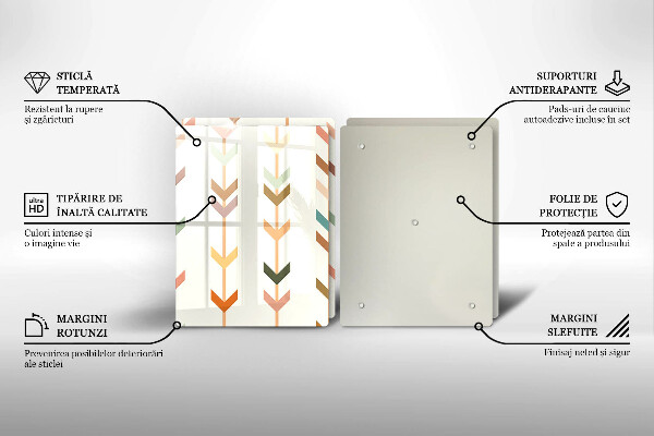 Skärbräda glas Geometriska element