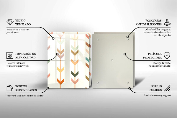 Skärbräda glas Geometriska element