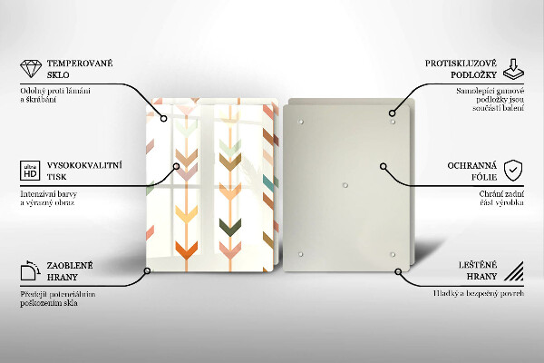 Skärbräda glas Geometriska element
