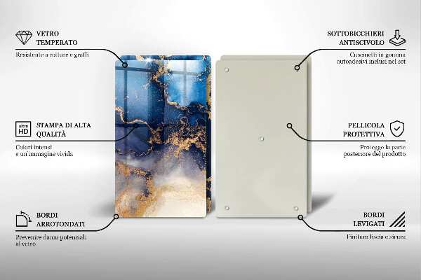 Skärbräda glas Marmor abstraktion