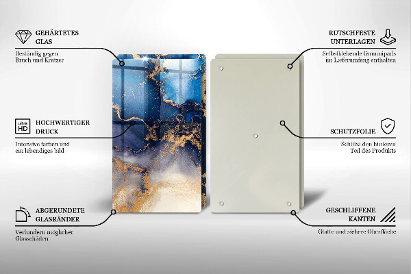 Skärbräda glas Marmor abstraktion