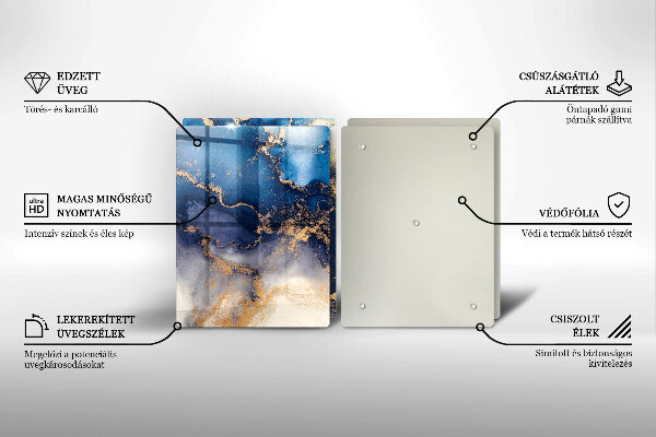 Skärbräda glas Marmor abstraktion