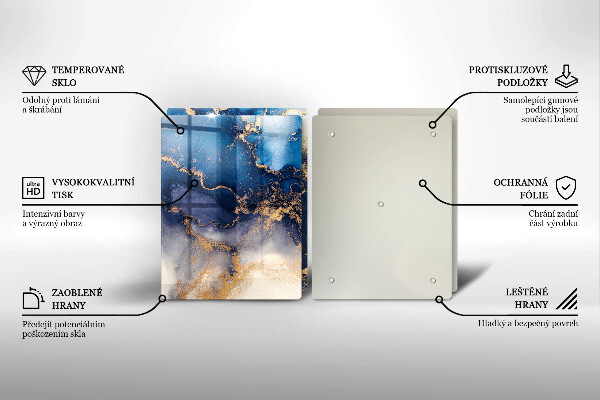 Skärbräda glas Marmor abstraktion