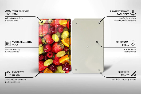 Skärbräda glas Sommarens frukter