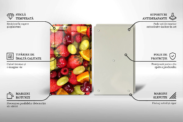 Skärbräda glas Sommarens frukter
