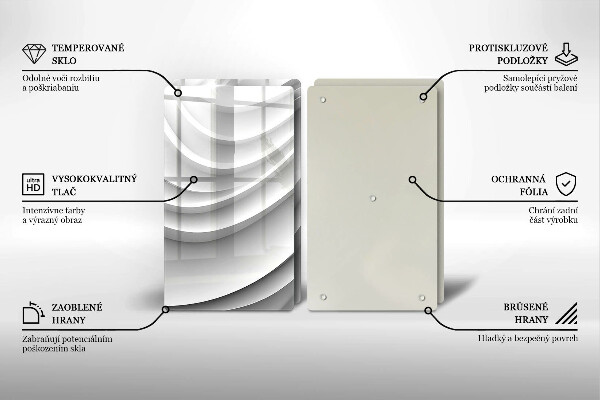 Skärbräda glas Geometriska linjer