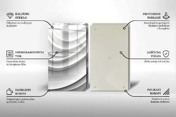 Skärbräda glas Geometriska linjer