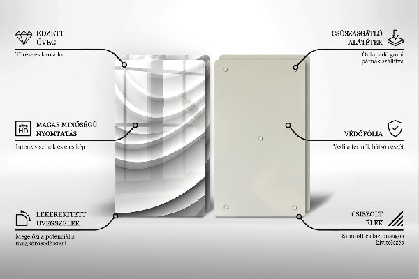 Skärbräda glas Geometriska linjer