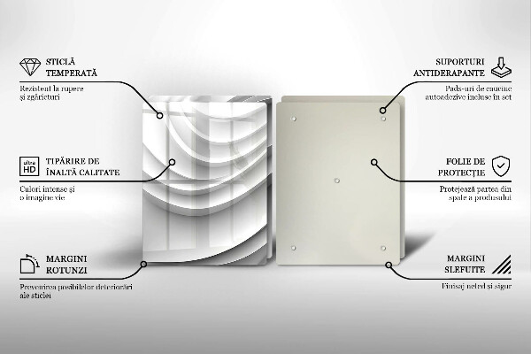 Skärbräda glas Geometriska linjer