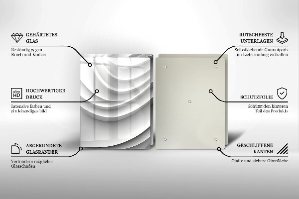 Skärbräda glas Geometriska linjer