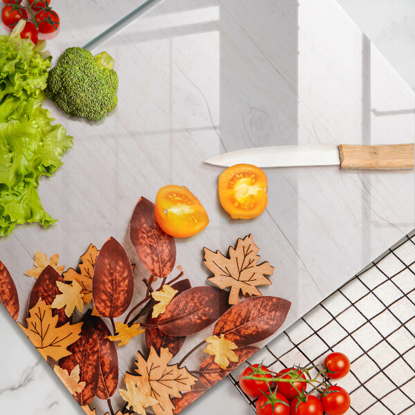 Skärbräda glas Höstlöv