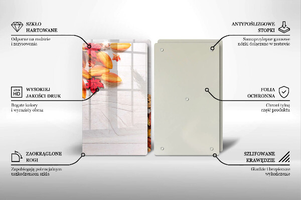 Skärbräda glas Höstlöv