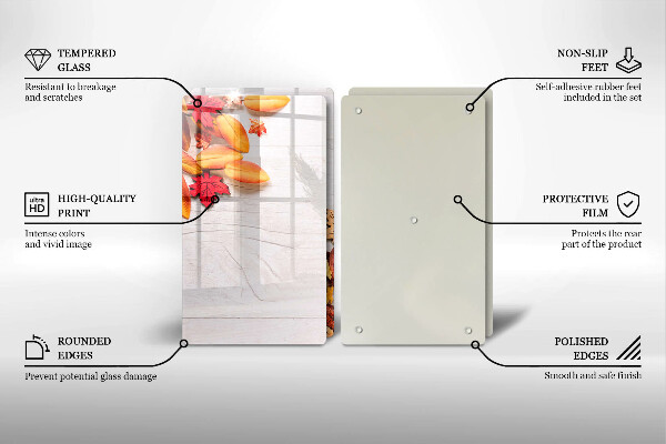 Skärbräda glas Höstlöv