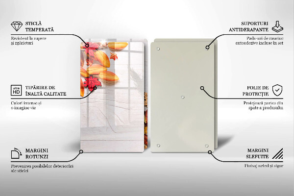 Skärbräda glas Höstlöv