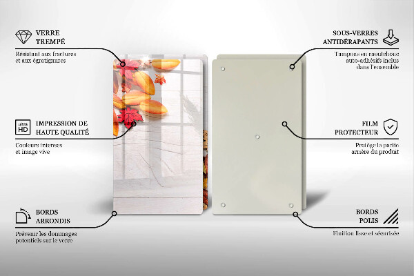 Skärbräda glas Höstlöv