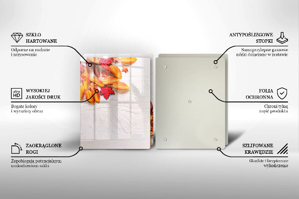 Skärbräda glas Höstlöv