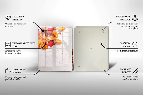 Skärbräda glas Höstlöv