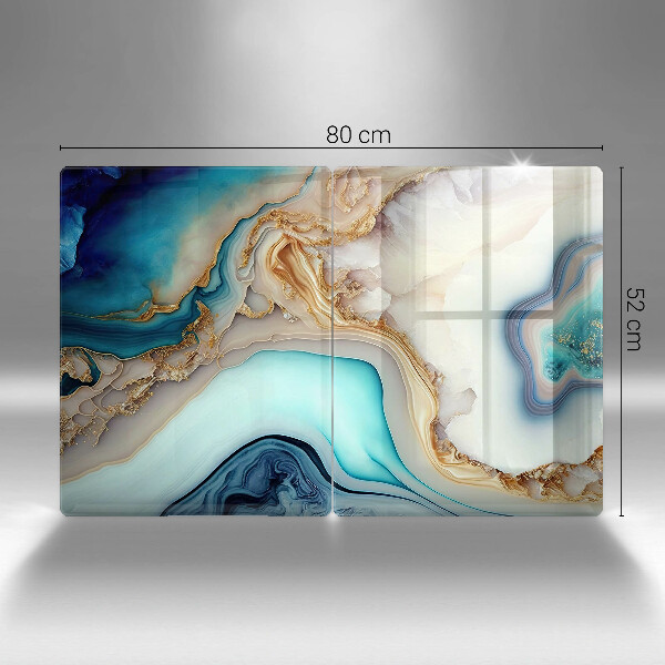 Skärbräda glas Flerfärgad marmor