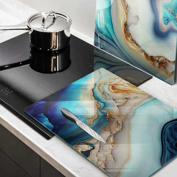 Skärbräda glas Flerfärgad marmor