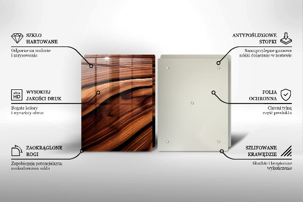 Skärbräda glas Trästruktur