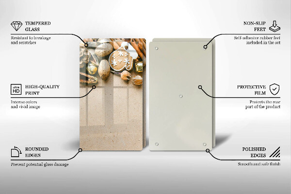 Skärbräda glas Juldekorationer