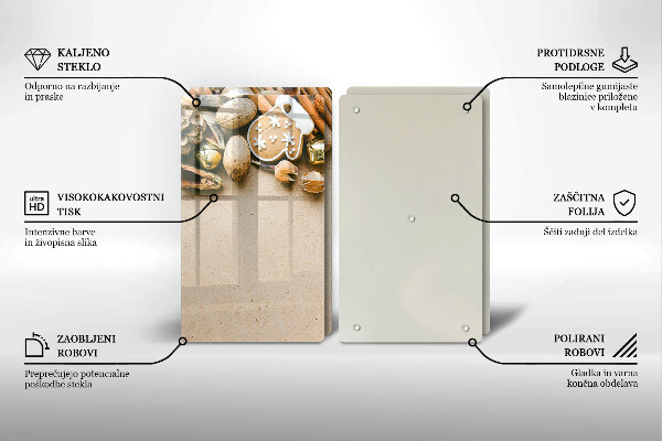 Skärbräda glas Juldekorationer