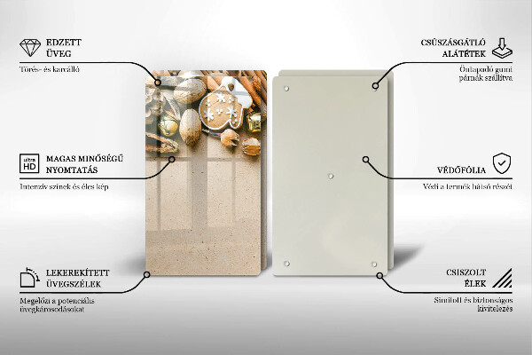 Skärbräda glas Juldekorationer
