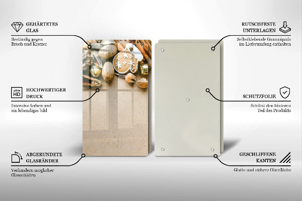 Skärbräda glas Juldekorationer
