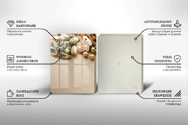 Skärbräda glas Juldekorationer