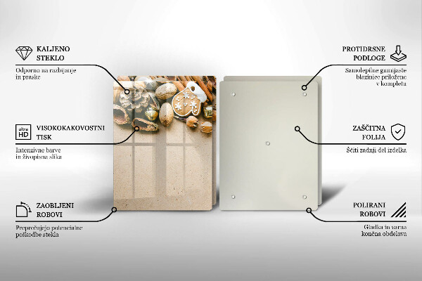 Skärbräda glas Juldekorationer