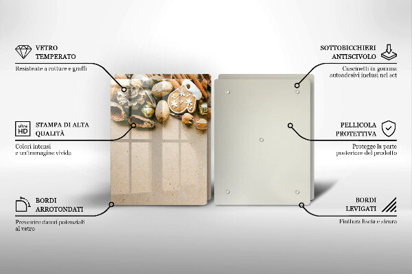 Skärbräda glas Juldekorationer