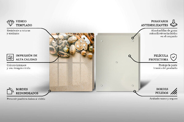 Skärbräda glas Juldekorationer