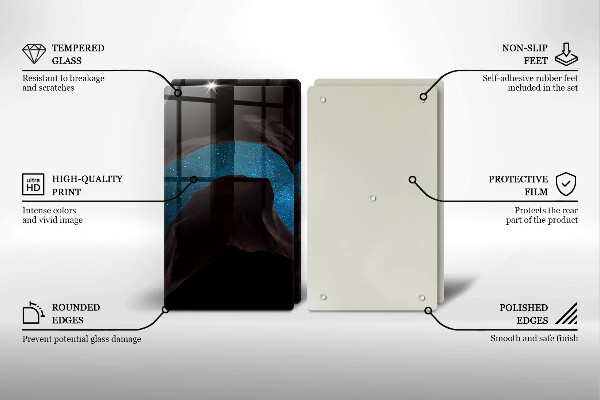 Skärbräda glas Stjärnklar himmel