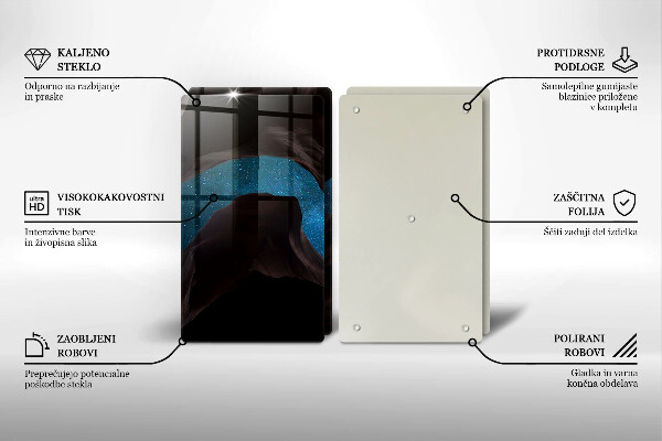 Skärbräda glas Stjärnklar himmel