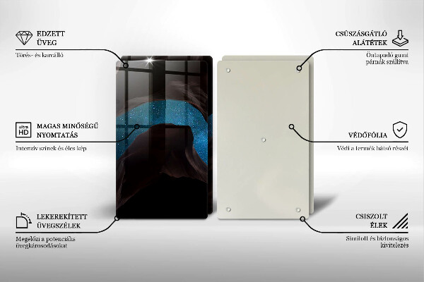 Skärbräda glas Stjärnklar himmel