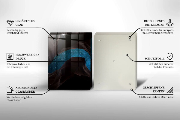 Skärbräda glas Stjärnklar himmel