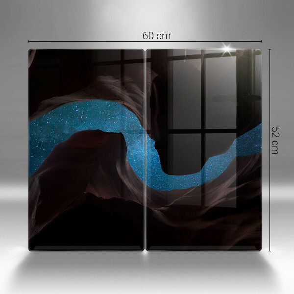 Skärbräda glas Stjärnklar himmel