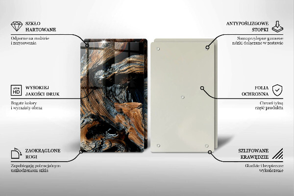 Skärbräda glas Abstrakt mönster