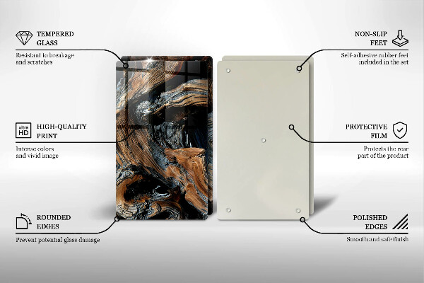 Skärbräda glas Abstrakt mönster