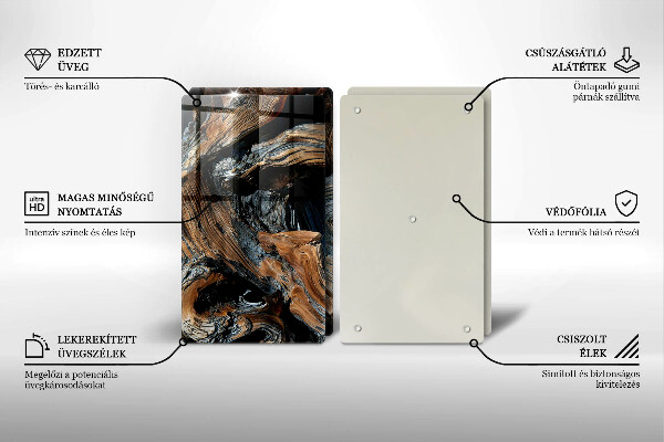 Skärbräda glas Abstrakt mönster