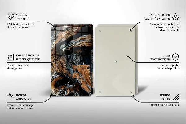 Skärbräda glas Abstrakt mönster