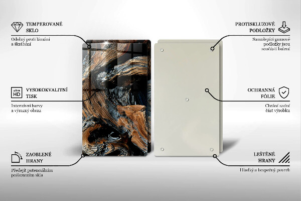 Skärbräda glas Abstrakt mönster