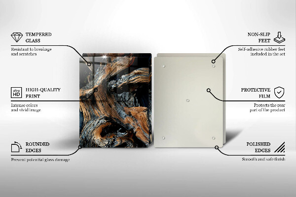 Skärbräda glas Abstrakt mönster