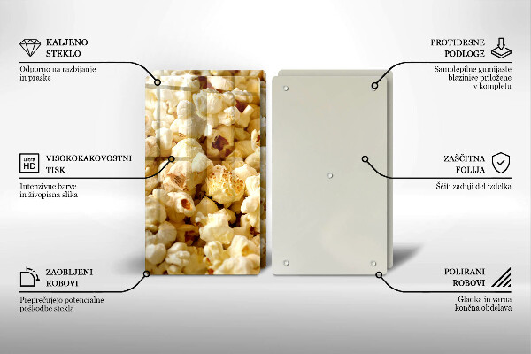 Skärbräda glas Popcorn